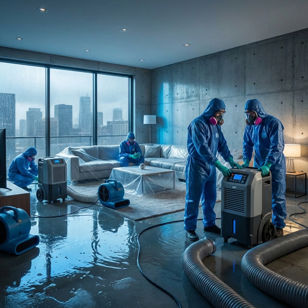 Professional water damage restoration team in Denver and Boulder