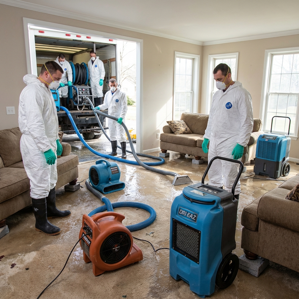 Professional water damage restoration team in Denver and Boulder